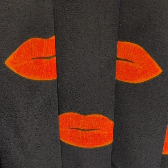 Striped And Patterned Midi Dress With Adjustable Waist Size L - Picture 4 of 10